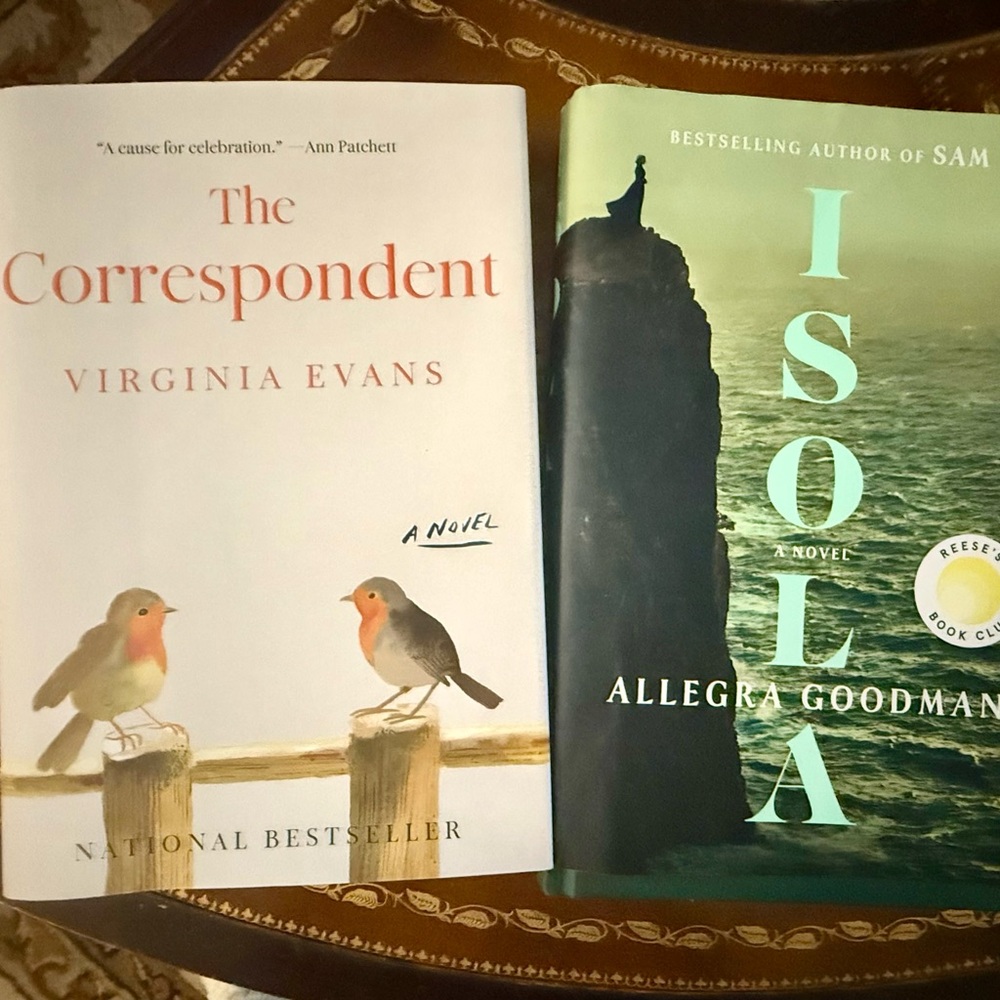 “The Correspondent' Hardcover Book - and “Isola” hardcover